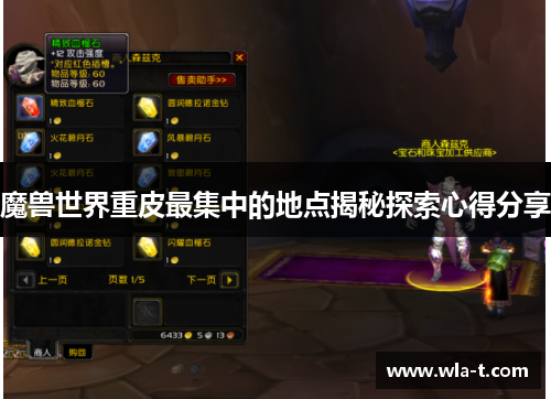 魔兽世界重皮最集中的地点揭秘探索心得分享